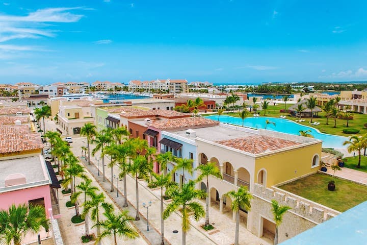 Experience some of the the most picturesque landscape in all of Cap Cana.

Closest pool (2 min walk) to your accommodations seen on right side.. 