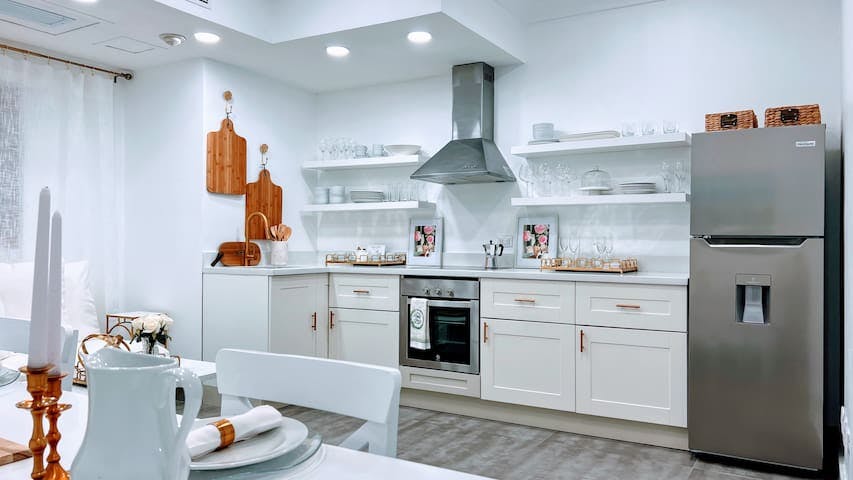 Your kitchen area is ready to take care of all your meal prep needs throughout your entire stay.