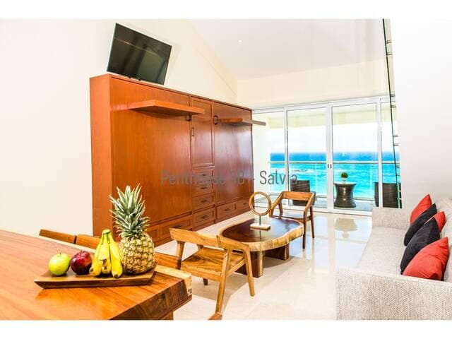 Relax on the couch or balcony with a cocktail with an awesome view of the beach.