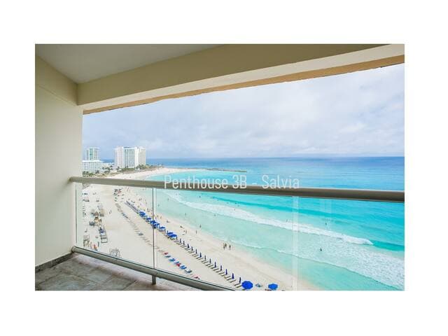 Chill out on the balcony and take in the view of the beach