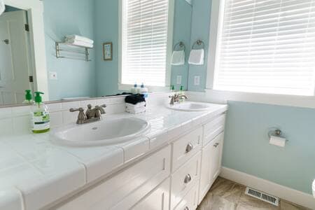 Full bathroom, for master bedroom on first floor.