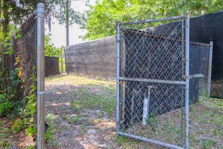 Fenced in dog run area for your fury friends!