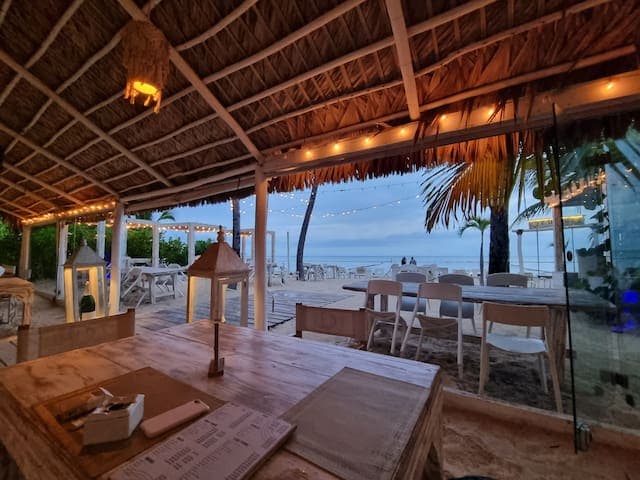 Zoho Beach Club at golden hour awaits you.