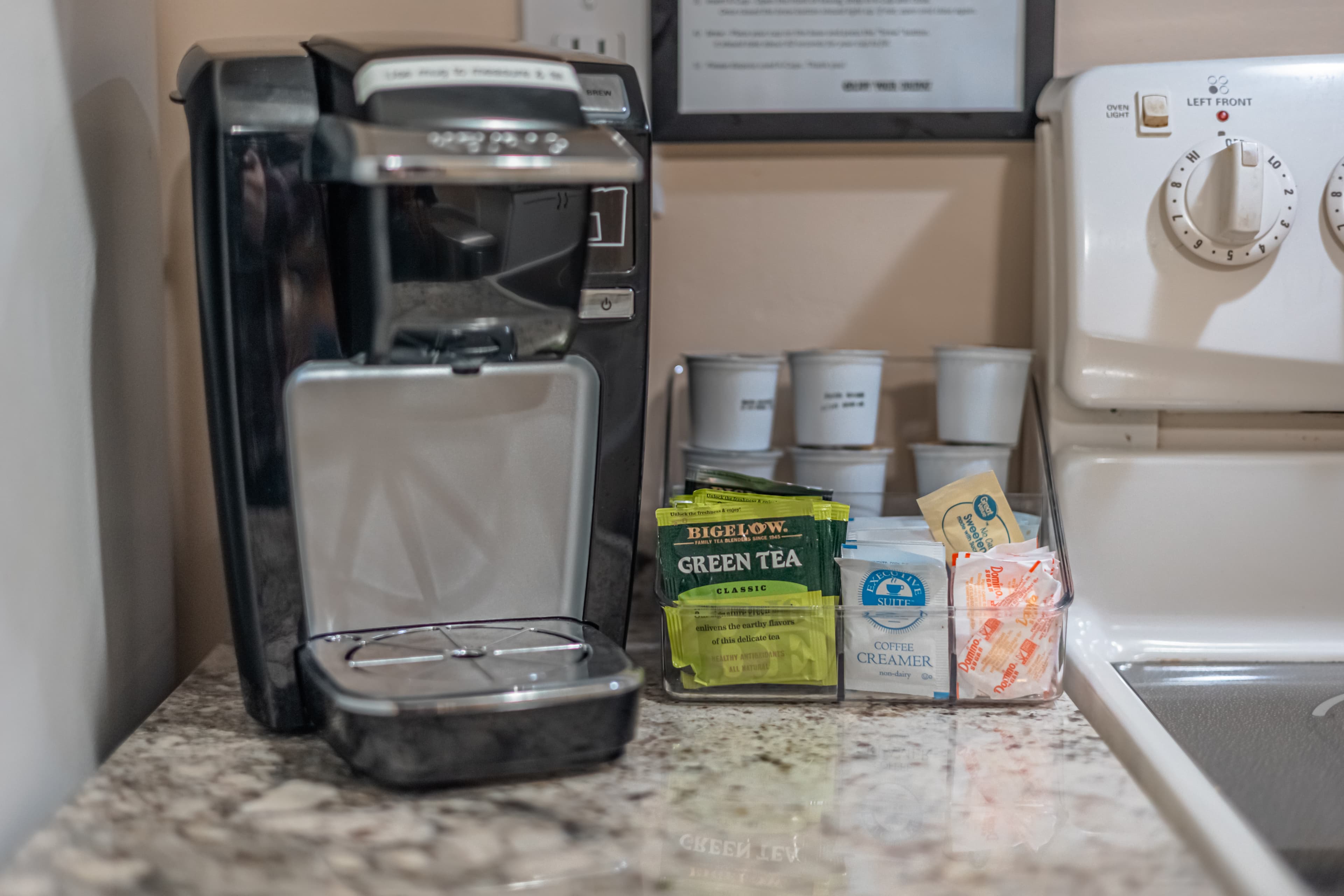 Keurig coffee/tea station