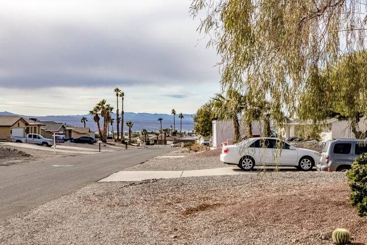 Small lake view from the front of the home