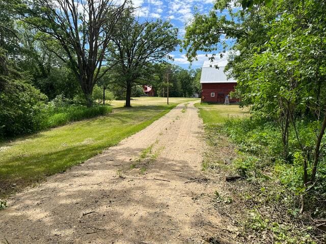 Long private driveway