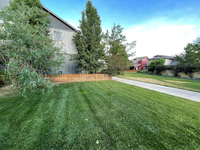 Lots of room to play outside on the large grass lawns.