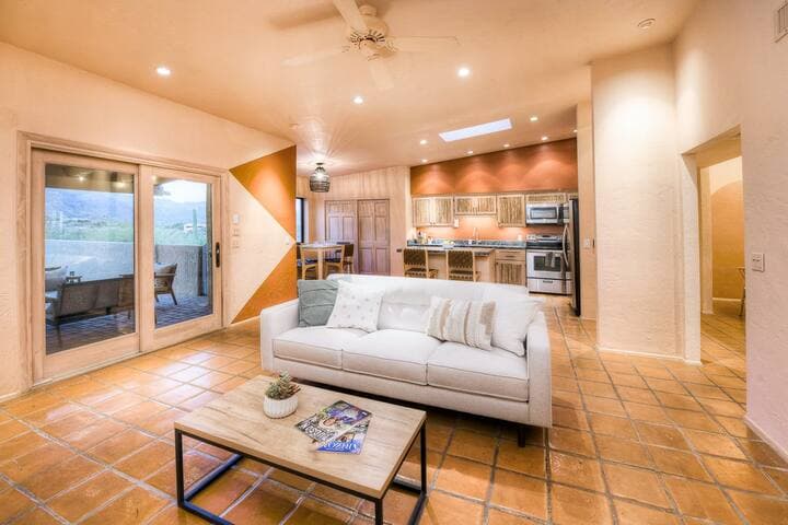 Take a break while dinner cooks in the living room