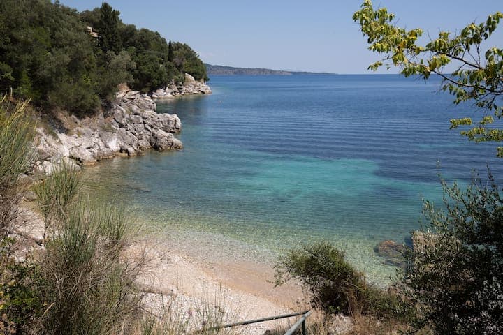 The private access beach