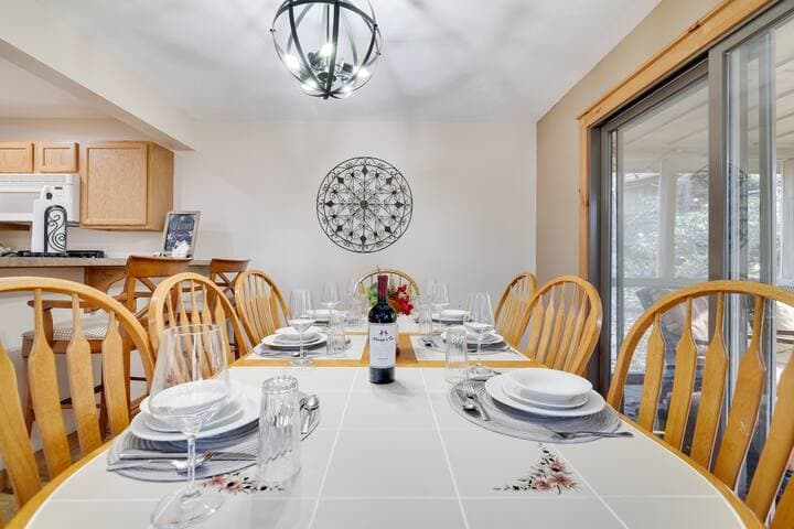 Dinning room table that seats eight